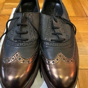 Mephisto Oxfords size 7 bronze charcoal